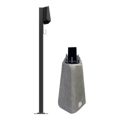 Paalmontage (S-line paal met betonnen sokkel)